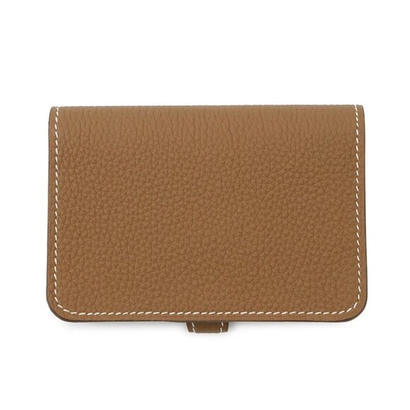 HERMES Dogon Card Case Togo Leather Gold - Picture 3 of 8
